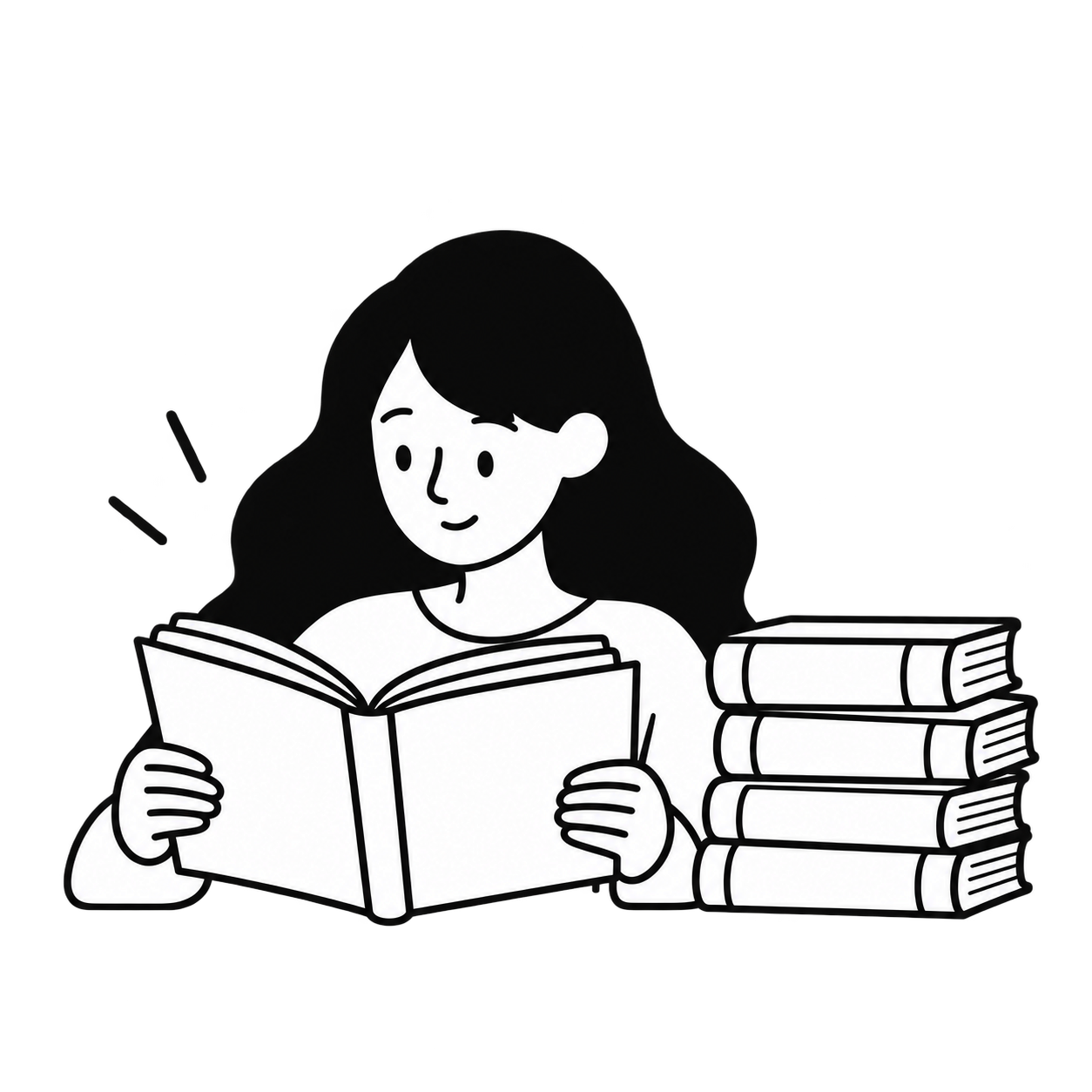 Reading illustration